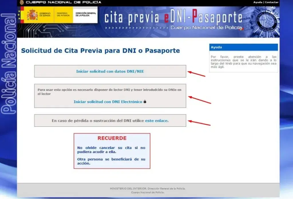 Cita DNI Opcion de Identificacion Cita DNI Opcion de Identificacion