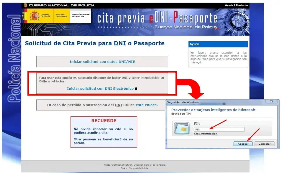 Cita DNI PIN del DNI Electronico Cita DNI PIN del DNI Electronico